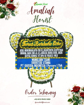 Papan Bunga Duka di Serua Indah