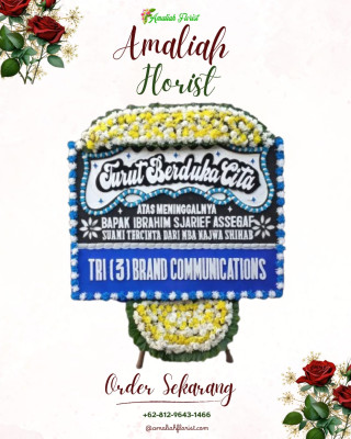 Papan Bunga Duka di Serua Indah